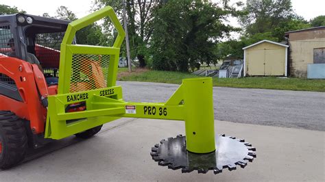 skid steer mounted tree saw